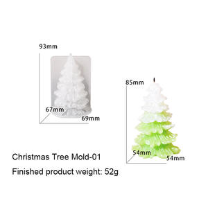 S albero di natale fai da te stampo in Silicone Aroma fatto a mano candela gesso <span class=keywords><strong>resina</strong></span> ornamenti stampo albero di natale cero fare forniture - Product Image 6