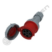 Prise industrielle IP67 mâle-femelle, coupleur étanche 5 broches 63 A, modèle CEE IEC pour extérieur, connecteur triple