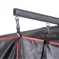 Tente de douche pliable en aluminium à montage manuel, imperméable, protection UV, installation facile, pour randonnée et camping, quatre saisons
