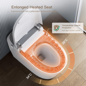 <span class=keywords><strong>WC</strong></span> intelligent électrique autonettoyant avec écran LED, chasse d'eau automatique, en céramique, écologique, pour salle de bain, vente en gros OEM ODM - Product Image 6