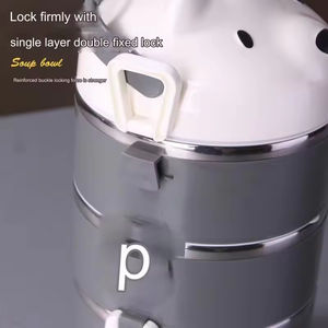 กล่องใส่อาหารเด็กแบบพกพาขนาด 1.4 ลิตร วัสดุ PP ใช้กับไมโครเวฟได้ ดีไซน์น่ารัก สไตล์นักเรียน กล่องข้าวกลางวันพร้อมช้อนส้อม - Product Image 5