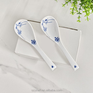 <b>Lace</b> 4.75-inch Rice Bowl Family Restaurant Banquet Gift Ceramic Round Double Bowl Soup Spoon - Product Image 5