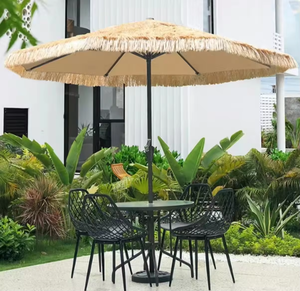Logotipo gratis Poste de madera <span class=keywords><strong>Lona</strong></span> <span class=keywords><strong>Impermeable</strong></span> Patio Piscina Sol Jardín Playa Sombrillas al aire libre Paraguas con borlas - Product Image 6