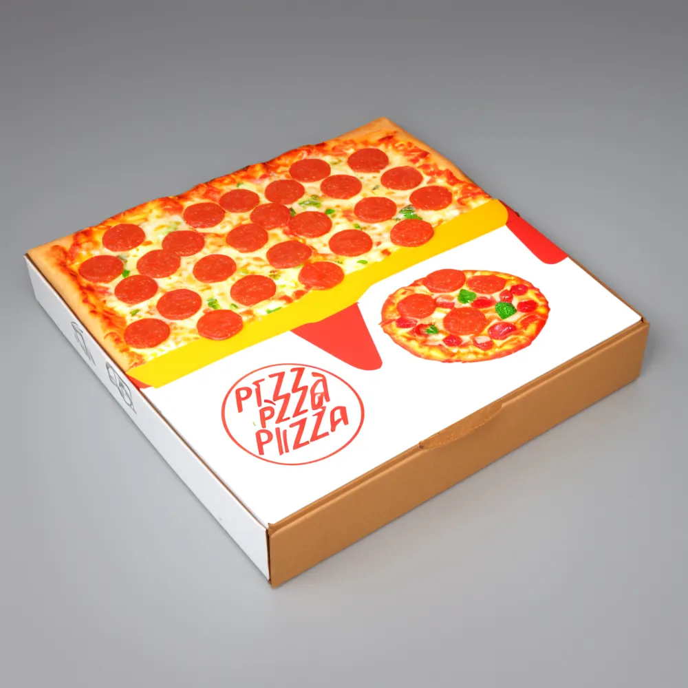 Lebensmittelsicherheit Umgebung Pizza-Schachtel Fabrik stellt benutzerdefinierte Papier-Pizza-Schachteln für Verpackung her