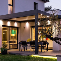 Pergola bioclimatique en aluminium à lames orientables Angel 3x3, 3x4, 4x4, 6x4 m pour extérieur, avec garantie de plus de 15 ans, écologique, préfabriquée et modulaire