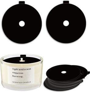 Protector negro Pull Tab tapa para velas de fragancia artesanal fabricación de velas de laboratorio cubiertas antipolvo personalizadas - Product Image 1