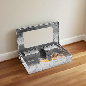 Piège à souris multi-prises en métal solide et sans cruauté avec couvercle transparent Boîte à souris vivante efficace pour le contrôle des rongeurs pour la maison et le bureau - Product Image 1