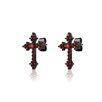 Boucles d'oreilles clous tendance en laiton doré et argenté avec micro-zirconias pavées pour les amateurs de bijoux hip-hop et la mode quotidienne
