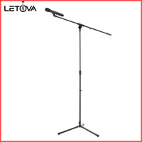 Support de microphone trépied en fer réglable et durable Letova, modèle MJ-323