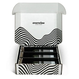 Tùy chỉnh bán buôn các tông sóng chai rượu vang đóng gói quà tặng hộp vận chuyển với logo - Product Image 4