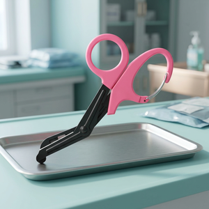 Ciseaux chirurgicaux de qualité supérieure, ciseaux à pansements avec poignées imprimées colorées, ciseaux pour infirmières - Product Image 3