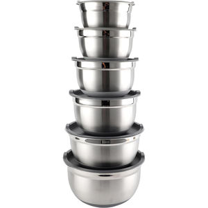 ชุดชามผสมอาหารสแตนเลส 304 สำหรับครัว ขนาดใหญ่ ฝาปิดสนิท ไม่รั่วซึม บรรจุ 10 ชิ้น ขายส่งราคาพิเศษ - Product Image 2