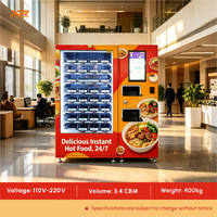 Máquina Expendedora Comercial XY de Comida Caliente las 24 Horas, Desayuno, Cena, Almuerzo, Pantalla Táctil de 21.5 Pulgadas, Máquina Expendedora de Comida Rápida