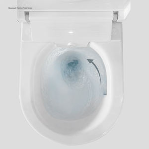 Toilette en céramique à suspension murale avec <span class=keywords><strong>bouton</strong></span> de <span class=keywords><strong>chasse</strong></span> <span class=keywords><strong>d</strong></span>'<span class=keywords><strong>eau</strong></span> dissimulé pour salle de bain - Product Image 4