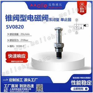 Vanne à cartouche solénoïde MSV08-20, 2 positions, 2 voies, pour système hydraulique, vanne d'inversion, acier au carbone zingué - Product Image 5