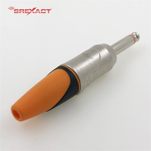 SREXACT SP102X-POG TS 1/4 ขั้วต่อปลั๊กโมโน 6A ขั้วต่อโทรศัพท์แบบตัวผู้ใช้งานง่าย วัสดุหน้าสัมผัสทองแดง วัสดุโลหะผสมสังกะสี - Product Image 3
