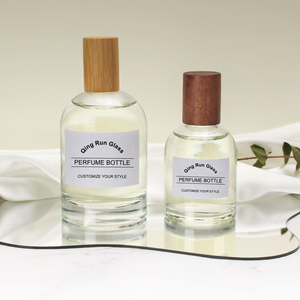 Hot Sale OEM 50ml 30ml <b>Empty</b> Clear Round Glass Perfume Bottle with Lid and <b>Gift</b> <b>Box</b> Cylinder Shape Pump Sprayer Sealing Type - Product Image 2