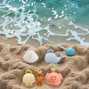 Jouets de bain en silicone personnalisés pour enfants, écologiques, avec crabe et baleines, style pistolet à eau, pour bébés - Product Image 6
