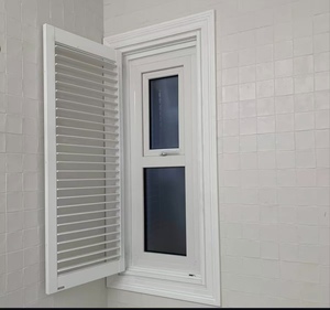 Nhà máy trực tiếp giá thấp bão trượt cửa sổ hiện đại uPVC cửa Windows cách âm khung nhựa louver ngang - Product Image 4