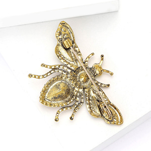 Fashion Alloy Gold Plated Customized Rhinestone Bee Brooch Women's <b>Wedding</b> Engagement Gift Party Crystal Pin <b>Accessory</b> - Product Image 5