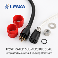 Conector Subacuático Compatible con SubConn de 10 Pines, Macho y Hembra, Cable de Pasamanos, 10A 600V IP69K, Impermeable, Chapado en Oro, Circular Marino