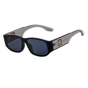 Gafas de sol con montura cuadrada a la moda para mujer, protección UV400, material de PC, color negro LT 6115 - Product Image 5