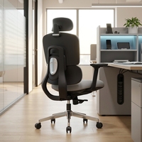 Chaise de bureau ergonomique en maille à dossier haut, moderne, pivotante, avec appui-tête réglable, de luxe, personnalisation usine, vente en gros