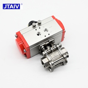 Jtaiv Op Maat Gemaakte Pneumatische Actuator Cf 8M 1000 Wog 2.5 Inch Enkele Dubbele Ss304 Pn16 Dn100 Schroefdraad 3-delige Pneumatische Kogelklep - Product Image 6