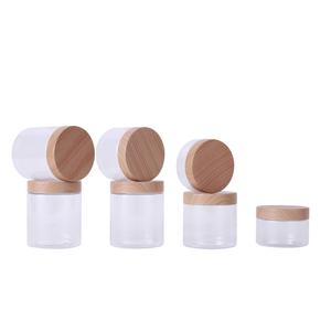 Nuevos Frascos de Plástico PET Transparente de 200g y 250g con Tapa con Diseño de Madera, Muestra Gratis, Envase Cosmético Esmerilado para Crema para el Cuidado de la Piel - Product Image 3