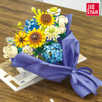 Jie Star JJ9196 2025 Partikel Kecil DIY Baru untuk Dekorasi Buket Bunga Perakitan Model Bunga 1124pcs Set Blok Bangunan