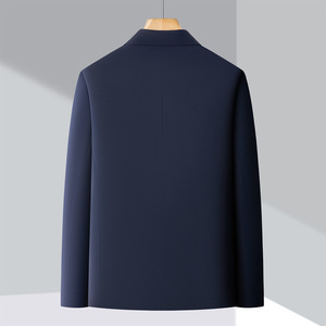 Toptan Özel Dut İpeği Çıkarılabilir Vizon Kürk Astarlı Erkek Yaka Fermuarlı Rüzgarlık Sonbahar ve Kışlık Sıcak Mont - Product Image 4