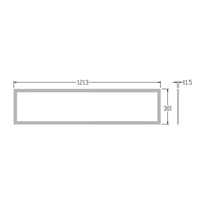 Panneau lumineux en aluminium RGBW à éclairage latéral DC24V 1x4 pieds, compatible Google Home/WiFi 2.4GHz, contrôle DMX, garantie 5 ans, haute luminosité 30x120cm
