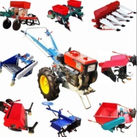 Tractor Agrícola Compacto con Motor de 8HP, Caja de Cambios, Cultivador Rotatorio de 28 Cuchillas, Batería de 12V 70Ah