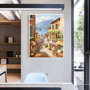 Nouvel ensemble de peinture diamantée 5D, motif Rue sous la <span class=keywords><strong>montagne</strong></span>, pour décoration intérieure - Product Image 3