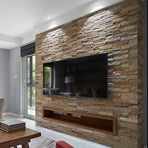 Panel de piedra natural apilada para exterior, diseño decorativo, bloques de azulejo para pared - Product Image 1