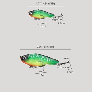 Leurre de pêche vibrant coulant sans queue en PVC de haute qualité, 6 cm, 18 g, pour la pêche en lac et en mer, et la pêche sur glace – <span class=keywords><strong>VIB</strong></span> très populaire - Product Image 3