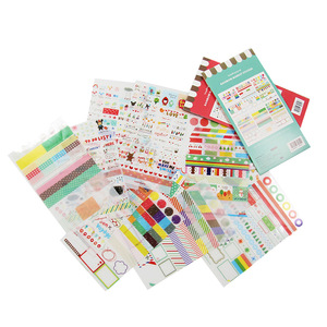 Lot de 6 autocollants pour journal intime DIY Simple Cartoon PVC Transparent <span class=keywords><strong>Album</strong></span> Stickers Small Things Style - Product Image 1
