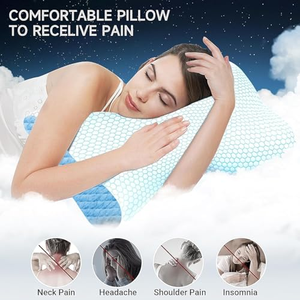Oreiller orthopédique en mousse à mémoire de forme, antibactérien, respirant, écologique, soutien cervical, soulagement de la douleur au cou, doux et ergonomique - Product Image 3