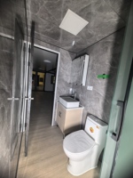 Maison conteneur extensible à double aile de 20 pieds, maisons préfabriquées, 2 chambres avec cuisine, 1 salle de bain, kits de maisons miniatures imperméables et antirouille