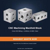 Pièces de bloc hydraulique de collecteur usinées sur mesure par CNC, fournisseur OEM, +/-0,005 mm, ISO 9001, fraisage 5 axes, 6061 7075, perçage par électroérosion à fil