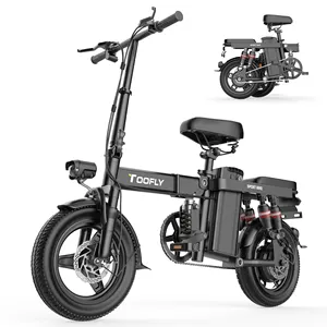 Estoque da UE Bicicleta elétrica dobrável para ciclomotor, pneu gordo de 14 polegadas, 36V, 250W, 25km/H, bicicleta elétrica ao ar livre e bicicleta