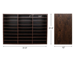 Organizador de libros ajustable de madera, cajas de correos de madera, buzón de <span class=keywords><strong>correo</strong></span> con letras, clasificador de archivos para el hogar al aire libre - Product Image 4