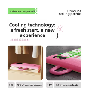 แผ่นรองนอนสำหรับสัตว์เลี้ยงแบบกันน้ำสำหรับฤดูร้อน  สำหรับสุนัขและแมว  แบบสองด้าน ระบายอากาศได้ดี พับเก็บได้ ลายสก็อต  บรรจุใยฝ้าย PP - Product Image 5