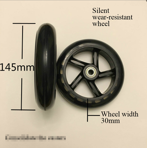 6 inch silent PU <b>wheels</b>, skateboard <b>wheels</b>, trolley <b>wheels</b>, luggage <b>wheels</b>, grocery cart <b>wheels</b>, casters - Product Image 3