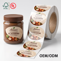 Étiquettes en rouleau pour pots de beurre de noix, étiquettes d'emballage alimentaire imperméables et résistantes à l'huile, autocollants personnalisés avec logo pour étiquettes d'emballage