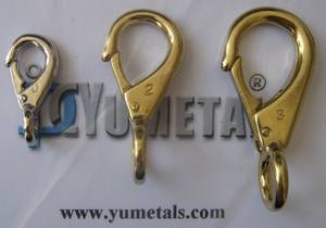 Solid Brass Snap <strong>Hook</strong> for <strong>Dogs</strong> Plain Finish Copper <strong>Dog</strong> <strong>Hook</strong> Swivel - Product Image 3