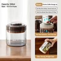 Conteneur de stockage de grains de café pour garde-manger, pot hermétique pour aliments secs, boîte multifonctionnelle en plastique sous vide à pression