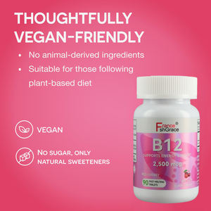 Großhandel Cherry <span class=keywords><strong>Vitamin</strong></span> B12 Tabletten, benutzer definiertes Logo, gentechnik frei, Labor getestet, schneller Versand weltweit - Product Image 2