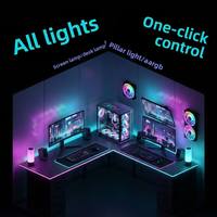 Nueva Tira LED AARGB con Sincronización de Pantalla, Luz Ambiental Regulable y Cambio de Color para PC de Escritorio para Juegos