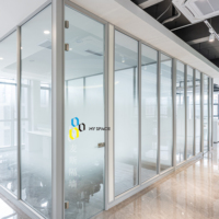 Cloison de bureau en verre insonorisée, moderne, réglable, de haute qualité, avec cadre en aluminium, pour usage scolaire et hospitalier